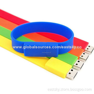 Bracelet Promotional USB Drive, Data Retention Over 10 Years, More Than 1,000,000 Times Data
